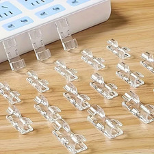 20 Self Adhesive Cable Clips Tidy Stays Wire Organiser Line Holder Wiring Clamps