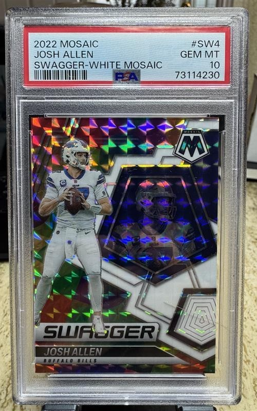 JOSH ALLEN 10/25 WHITE PRIZM SWAGGER 2022 MOSAIC PSA 10 | eBay