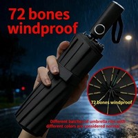 72-Bone Windproof Automatic Folding Umbrella Large Sun Rain Umbrella for Men Wom