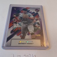 2025 Topps Pristine-Pristine Purple Refractor #80 - Jace Jung SN 86/99 - Detroit