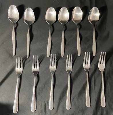 WMF Cromargan® Besteck Set 12tlg 6 Gabeln 6 Löffel Edelstahl INOX - Bild 1 von 4
