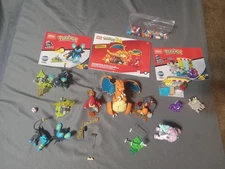 Pokemon Mega Construx Lot Charizard,Luxio,Charmander,Meowth