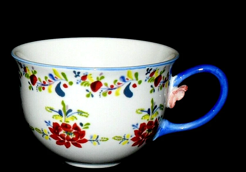 Anthropologie Juego De 4 Tazas/Tazas Cádiz Motivo Flor Casa Rural 3D Foto 4 de 4