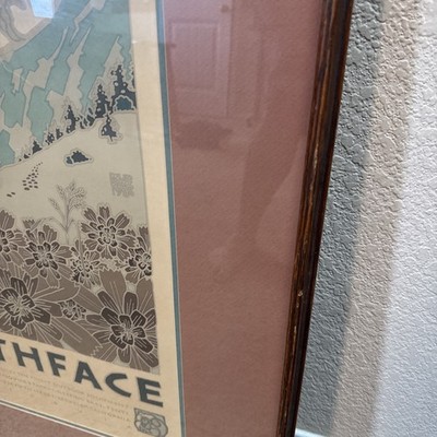 VTG David Lance Goines North Face Signed Framed Glass Dated 198