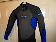XCEL Icon 3.2 superlight Wetsuit Womens Size 10S Black/Blue~ Hawaii Hibiscus