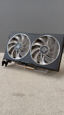 PowerColor Hellhound Radeon RX 6600 XT 8GB OC GPU Card Blue LED Dual Fan Used