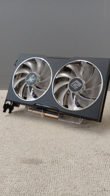 PowerColor Hellhound Radeon RX 6600 XT 8GB OC GPU Card Blue LED Dual Fan FAST