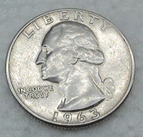 1963 P Washington Silver Quarter AU