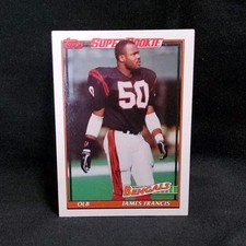 Topps 1991 Super Rookie Rookie #257 James Francis Cincinnati Bengals NFL Card. rookie card picture