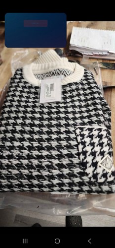 Ovadia & Sons Houndstooth Oversized Sweater