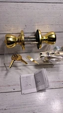 Entry Door Knob with Lock and Key, Secure Keyed Handle Exterior, Front Entrance