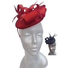 Women's Easter Mothers Day weddings Kentucky Derby Satin Ribbon Hat Fascinator