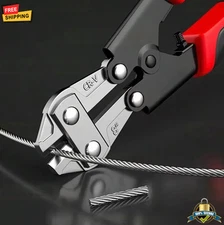 8-Inch Mini Bolt Cutter CR-V Steel Precision Wire & Metal Cutting Tool