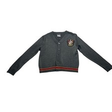 Harry Potter Hogwarts Gryffindor House Button Front Knit Cardigan Medium
