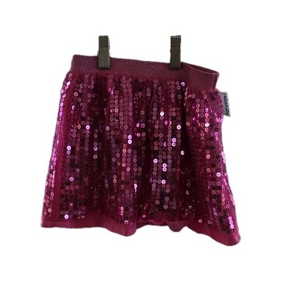 Hello Kitty Pink Sequin Mini Skirt Girls Size 4 Elastic Waist