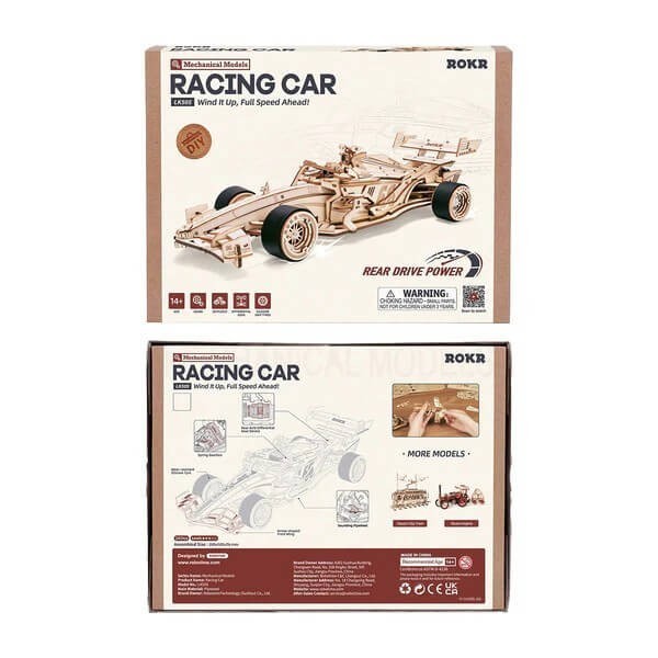 ROKR F1 Racing Car 3D Wooden Puzzle LK505 - Image 6