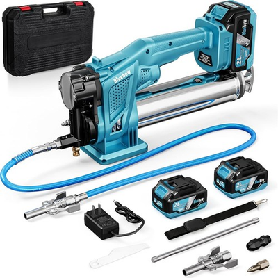 #ad Electric Grease Gun 12000 PSI Max Pressure 5.3 oz min Flow Rate 2 Batteries $69.99