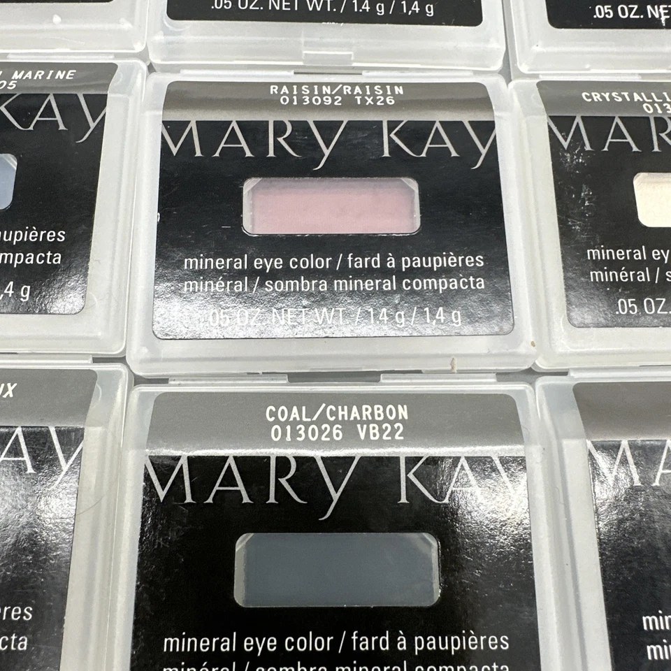 Lote de 10 Mary Kay Mineral Cor dos Olhos Rosa Doce Carvão Azure Passas Íris Esmeralda+ - Imagem 3 de 4