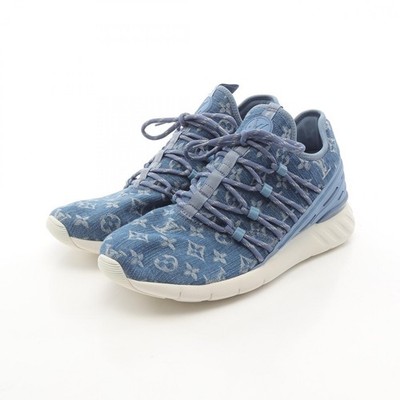 LOUIS VUITTON Fast Lane Line Sneaker Schuhe Monogram Denim Blau Gebraucht Her...