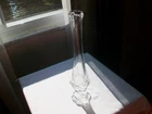 FENTON ART GLASS VALENCIA MEDIUM SWUNG VASE CLEAR. 11 7/8"