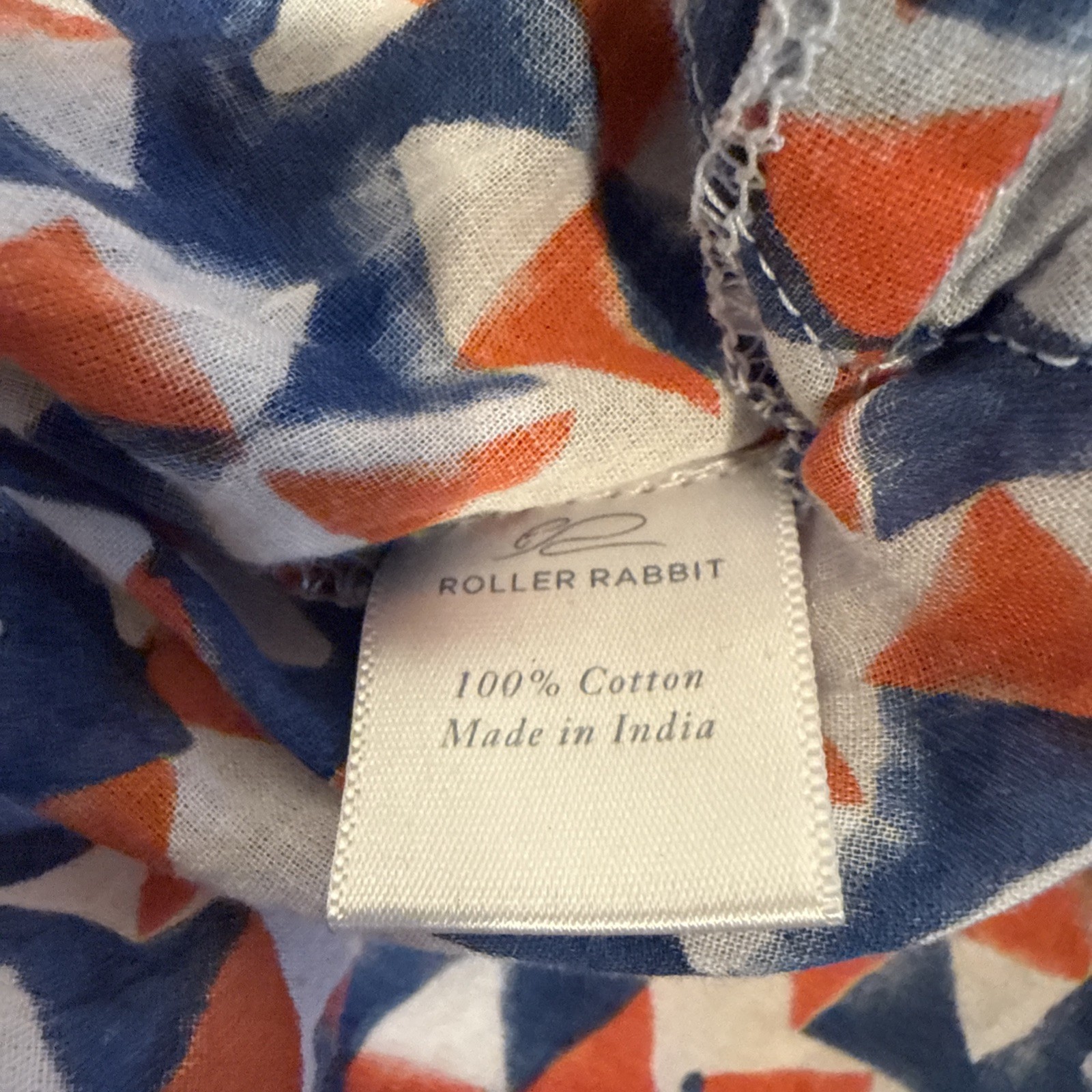 ROBERTA ROLLER RABBIT Red Blue Triangle Lightweig… - image 7