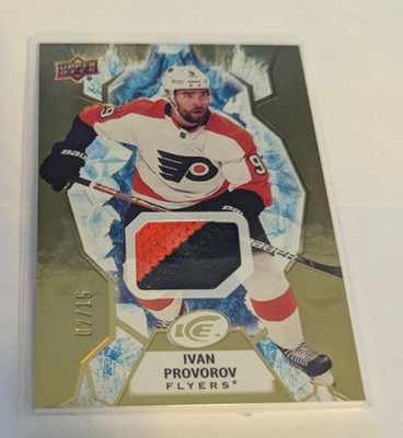 2021-22 Upper Deck Ice #73 Ivan Provorov Gold Patch #/15