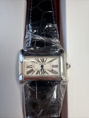 Cartier Tank Divan Mini Model Quartz 31mm Stainless Steel Box And Paper W6300255