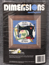 1994 DIMENSIONS Needlepoint Kit "Happy Hearts" 7156 5" x 5", NOS SEALED
