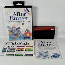 After Burner CIB (Sega Master System SMS, 1988) Complete With Manual & Poster