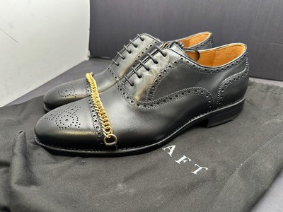 Taft  Size 42 US 9  The Grail Shoes Black Spain Lace  Leather   MEN'S