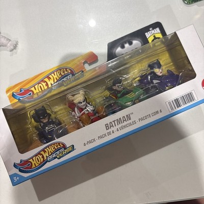 HOT WHEELS Racer Verse DIECAST Batman 4 Pack - Harley Quinn, Robin, Catwoman