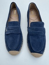 Sam Edelman Women s Kai Espadrille Loafers Blue Suede Slip On Size 6.5
