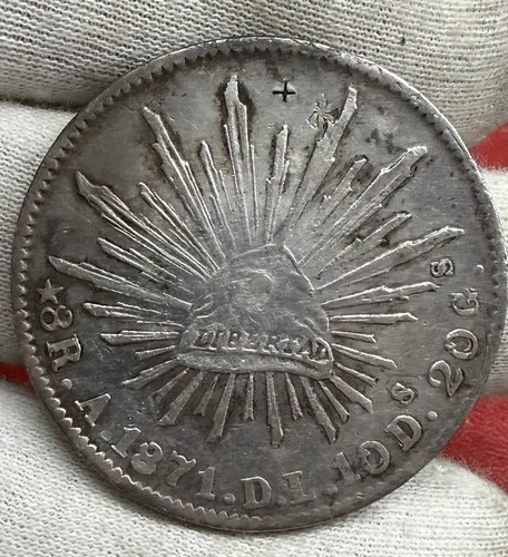 1871 Mexico 8 Reales — photo from the most recent tracked eBay sale