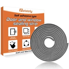 39.4FT Window Soundproofing Weather Stripping, Self-Adhesive Window Seal Stri...