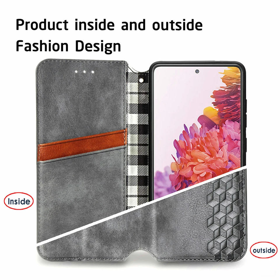 For Samsung Galaxy S20 FE 4G/5G Leather Flip Card Wallet Stand Phone Case Cover - Image 3 of 4
