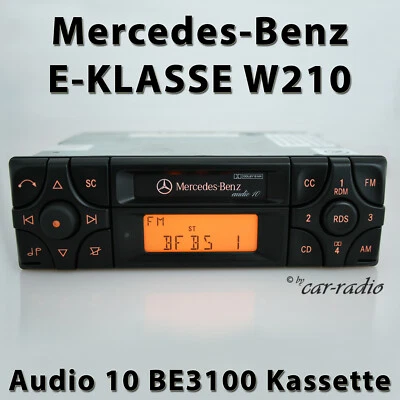 Original Mercedes W210 Radio Audio 10 BE3100 Becker Kassettenradio S210 E-Klasse - Bild 1 von 4