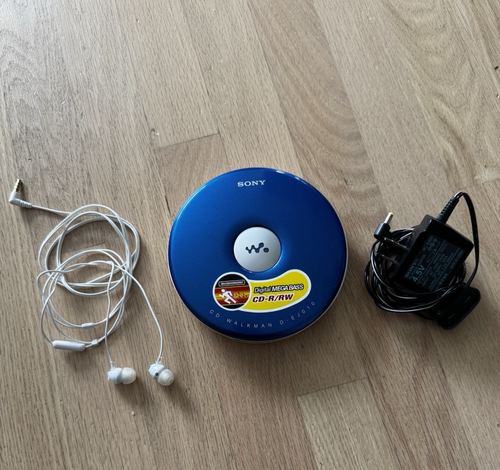 Sony D-EJ010 CD Player Walkman CD-R/RW Blue G-Protection -working
