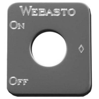 Rockwood Stainless Steel Webasto On Off Switch ID Plate Kenworth