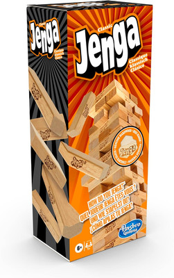 Jenga Classic Kinderspiel, das Reaktionsgeschwindigkeit fördert ab 6 Jahren