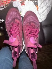 Nike Girls Air Huarache Sneaker Athletic Purple Lace Up Round Toe 5M