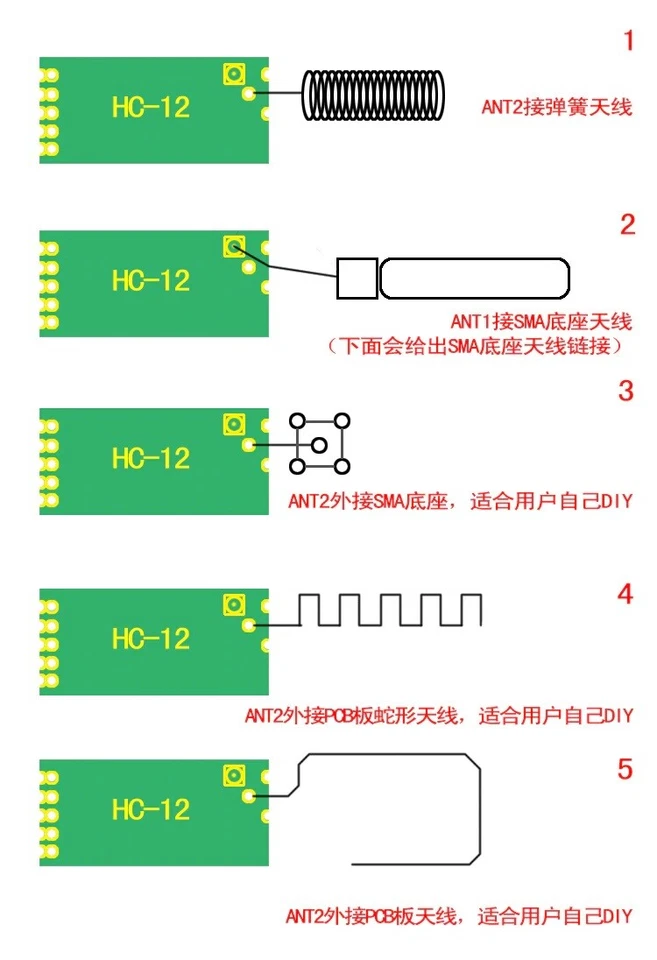 433Mhz HC-12 Wireless Serial Port Module 1000m Replace Bluetooth - Imagen 4 de 4
