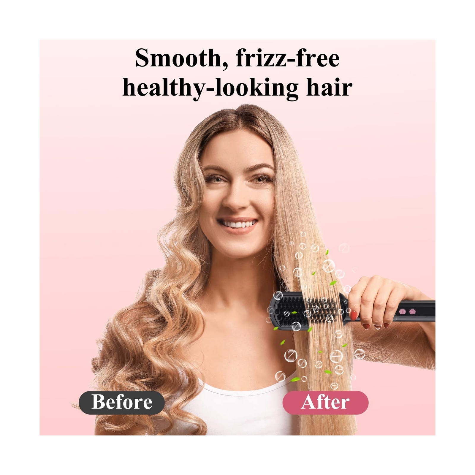 Hair Straightener Brush, Hair Straightener Comb Straightening Brush... Fast Ship