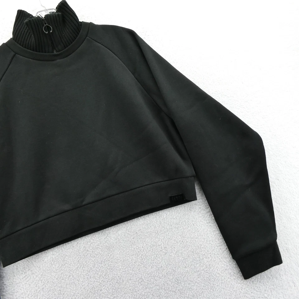 Suéter Pullover PUMA Fenty by Rihana Mujer Pequeño Cuello Recortado Cremallera 573176 Negro Foto 3 de 4