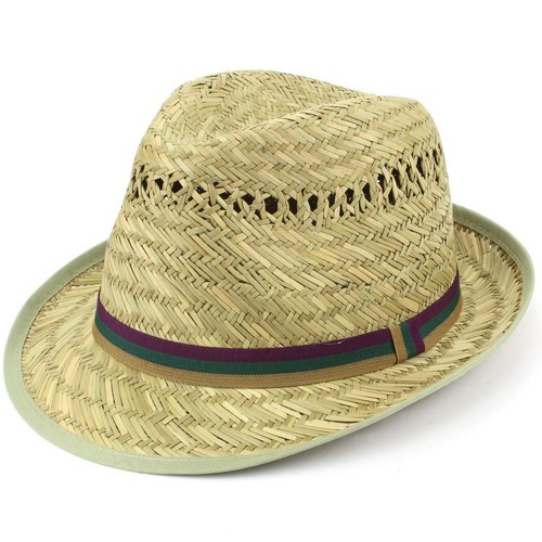 Trilby Hat Straw Fedora Cap Mens Unisex 