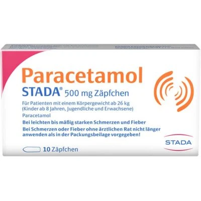 STADA CONSUMER HEALTH DEUTSCHLAND GMBH PARACETAMOL STADA 500 mg Zäpfchen 10 St PZN03798441