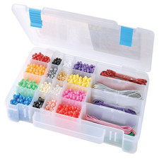 SMALL PARTS STORAGE CASE Clear Plastic Container Beads Crafts