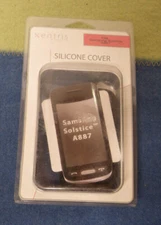 Xentris Samsung Solstice A887 Cell Phone Silicone Cover Black New