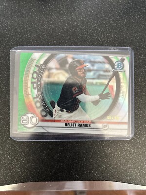 2020 Bowman Chrome Scouts Top 100 #BTP-80 Heliot Ramos Giants  #/99