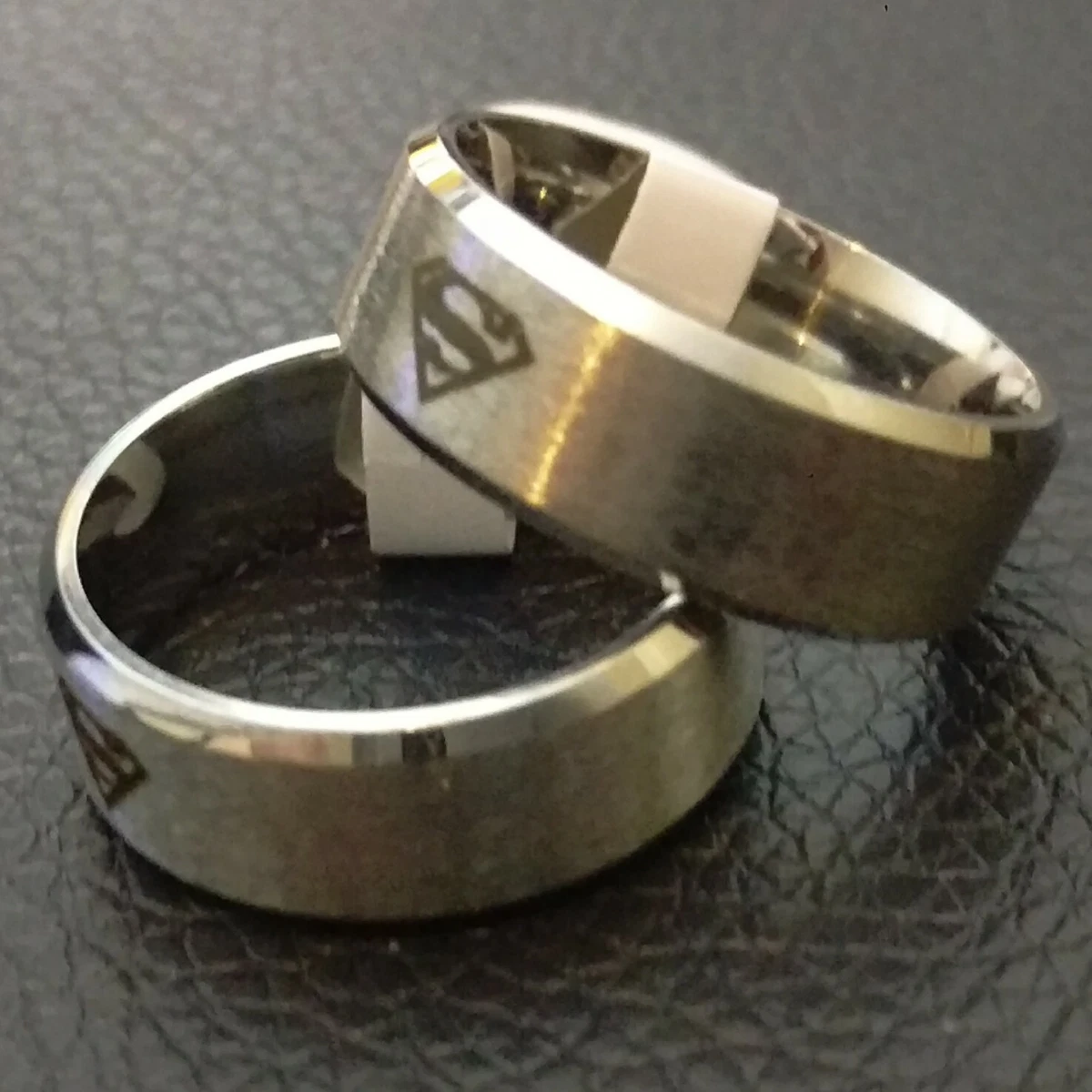 Stainless steel superman ring sale