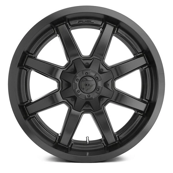 18 FUEL MAVERICK SOLID ALL BLACK WHEELS RIMS 8 2500 3500 RAM F-250 F-350 Foto 4 de 4